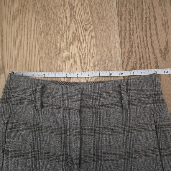 ARITZIA WILFRED WOOL  & CASHMERE BLEND HOUNDSTOOTH PLAID PANTS - 2 - Picture 8 of 11